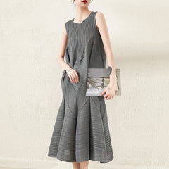 Vest Bottom Skirt Pleated Dress