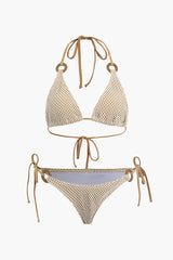 Layer Tie Halter Bikini Set