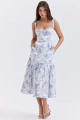 ZimmermaN Floral Corset Cami Midi Dress