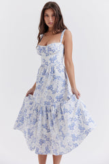 ZimmermaN Floral Corset Cami Midi Dress