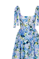 Kacey Hydrangea Printed Strap Maxi Dress