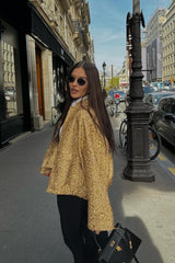 Kimberly Collared Metallic Sequins Jacket