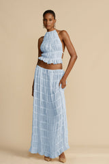 Rosalie Backless Pleated Set