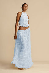 Rosalie Backless Pleated Set