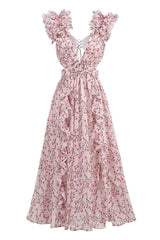 Suzanne Floral Printed Cut-out Maxi Dress