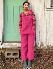 Hot Sale Women's Fleece Warm Overalls Loose Casual Jumpsuits (Buy 2 Free Shipping)