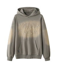 BAKYARDER Embroidered Gradient Letter Hoodie