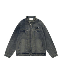 BAKYARDER Vintage Washed Denim Jacket