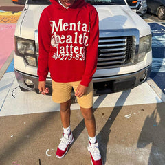 Mental Health Matters Print Long Sleeve Hoodie