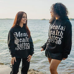 Mental Health Matters Print Long Sleeve Hoodie