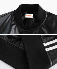 BAKYARDER Vintage Star Patch Leather Jacket