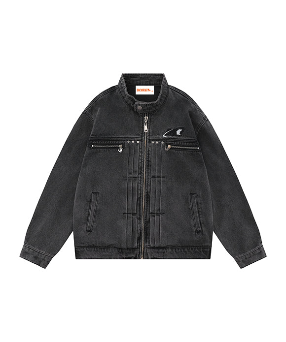 BAKYARDER Vintage Washed Denim Jacket