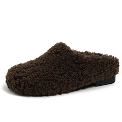 London Cushy cross strap slippers in brown