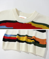 BAKYARDER Color Blocking Stripe Sweater