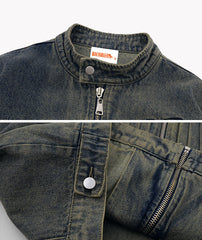 BAKYARDER Vintage Washed Denim Jacket