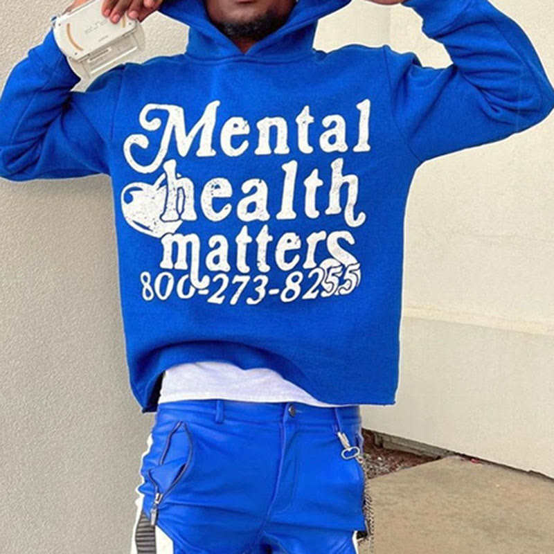 Mental Health Matters Print Long Sleeve Hoodie