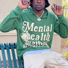 Mental Health Matters Print Long Sleeve Hoodie