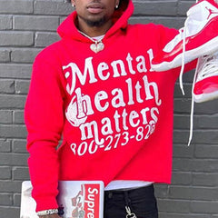 Mental Health Matters Print Long Sleeve Hoodie