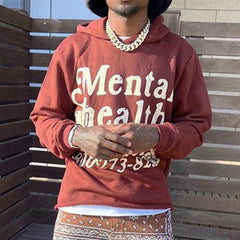 Mental Health Matters Print Long Sleeve Hoodie