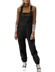 Hot Sale Women's Fleece Warm Overalls Loose Casual Jumpsuits (Buy 2 Free Shipping)