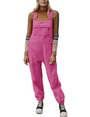 Hot Sale Women's Fleece Warm Overalls Loose Casual Jumpsuits (Buy 2 Free Shipping)