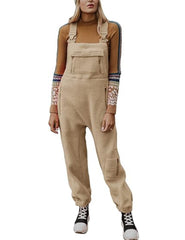 Hot Sale Women's Fleece Warm Overalls Loose Casual Jumpsuits (Buy 2 Free Shipping)