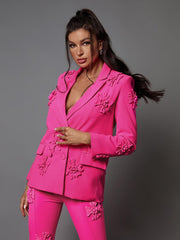 Indiana Floral Embellished Blazer Set