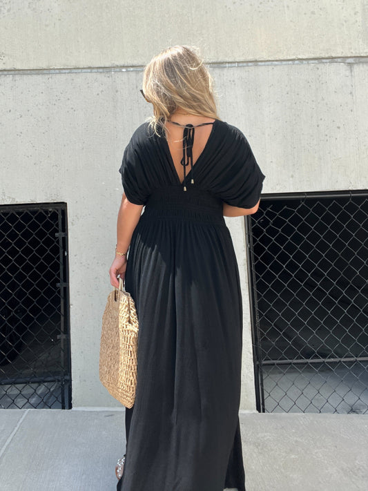 Summer Sale- Slit V-Neck Effortless Maxi Long Dress (Buy 2 Free Shipping)